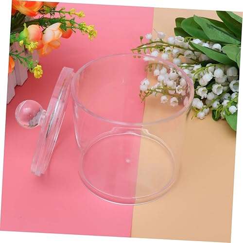 CAXUSD pot transparent pour cure-dents avec couvercle boite rangement boite de rangement coffret bonbons box bonbons conteneur de stockage lisse bouteille de coton-tige pour la maison - Nail Gallerys