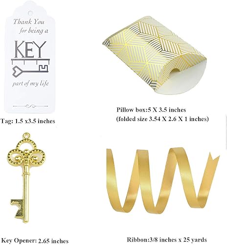 50 pcs Faveur De Mariage Cadeau Souvenir Ensemble Oreiller Boîte De Bonbons Squelette Vintage Porte-Bouteille Escortes Merci Balise Français Ruban (Argent Antique) - Nail Gallerys