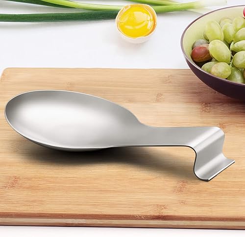 LIANYU Repose-cuillère en acier inoxydable, support pour louche, spatule, très résistant, passe au lave-vaisselle - Nail Gallerys