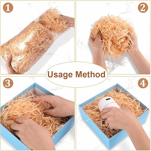 EIHI 200 Grammes papier de soie emballage,Papier Déchiqueté, Shredded Papier Kraft Raffia Remplissage, Panier Cadeau de Remplissage Remplir des Fournitures de Fête et Emballage Cadeau-Champagne - Nail Gallerys