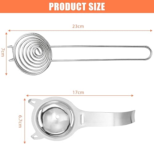 2 Pièces Separateur Oeuf Jaune et Blanc, Séparateur de Jaune D'oeuf, Separateur Oeuf, pour Équipement de Cuisson de Cuisine à Domicile(2 Versions) - Nail Gallerys