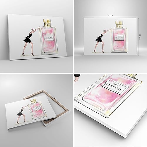Moderne Impression sur Toile 100x70cm Image Tableau Decoration Murale Mode Femme Parfum Grand Tableaux Decoratifs Muraux Chambre Cuisine Horizontal Deco Cadre Décoration Salon Art Wall AA100x70-4128 - Nail Gallerys