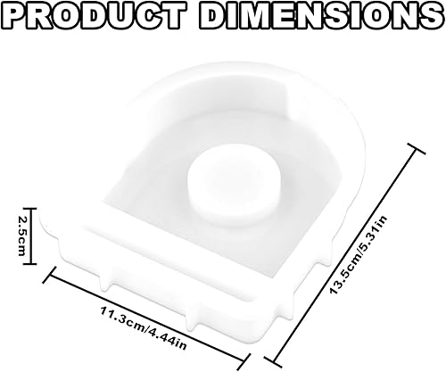 Dewocke 1 Pièces Moule Silicone Bougeoir, Réutilisable Moules à Bougie en Silicone DIY, Moule en silicone pour Epoxy Casting DIY Bougeoir, Bougeoir Moule(Demi-Cercle de Base) - Nail Gallerys