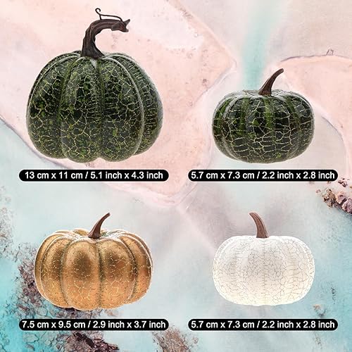 Kepfire 8 Pcs Artificiel Faux Citrouilles Mousse Simulation Automne Récolter Légume Modèle Cuisine Halloween Décoration - Couleur aléatoire - Nail Gallerys