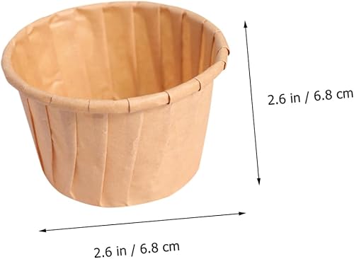 IMIKEYA 100pièces Caissettes À Gâteaux Jetables Papier Résistantes Chaleur Caissettes À Muffins Pour Gâteaux Pour Fêtes Et Événements Naturelles - Nail Gallerys