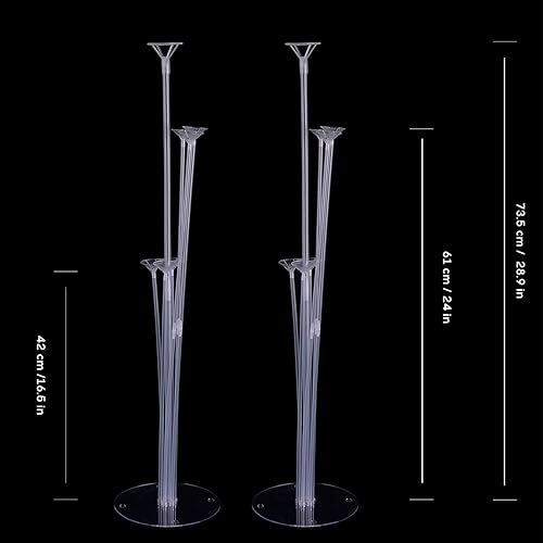 Ulikey 4pcs Supports de Table Stand, Réutilisable Bâtons et Arbre à Ballon, Support Décoration Base Porte-Ballon pour Fête d'Anniversaire, Mariage, Baby Shower - Nail Gallerys