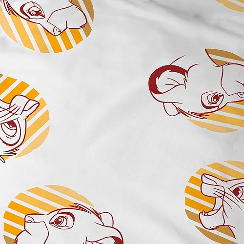 CTI Le Roi Lion Prince Drap Housse Enfant Garçon 90x190 cm | 100% Coton | Oeko-TEX | Blanc - Nail Gallerys