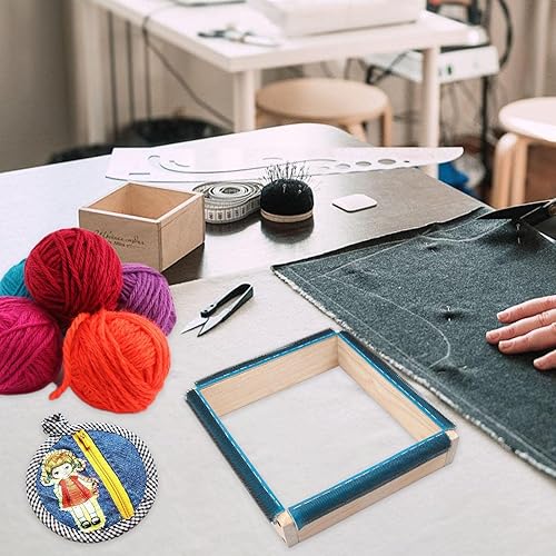 Cadre de broderie à la main - Cadre de broderie carré avec bandes de préhension, cadre punch needle | -Outil de , accessoires de broderie et de quilting, cadre d'art en tissu, support de - Nail Gallerys