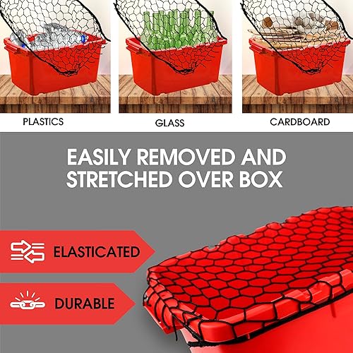 Couvercle en filet extensible pour poubelle de recyclage extérieur - Nail Gallerys