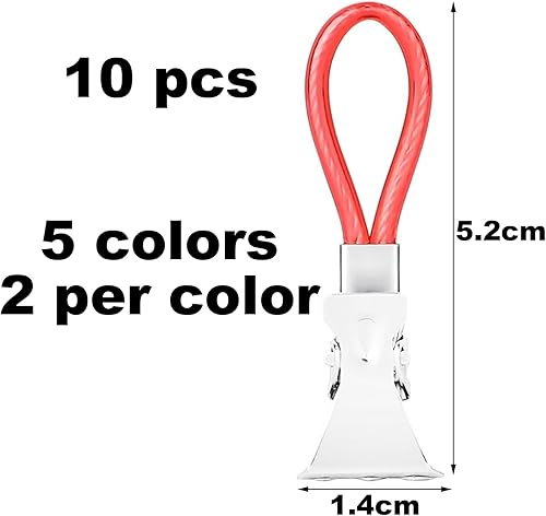 CUIDAKJ 10Pcs Pince Serviette,Crochet Torchon,Attache Torchon Cuisine,Clips Torchon Multicolores, Métal Clips de Cuisine Suspendus, pour Cuisine, Armoires et aux Salles de Bains (5 Couleurs) - Nail Gallerys