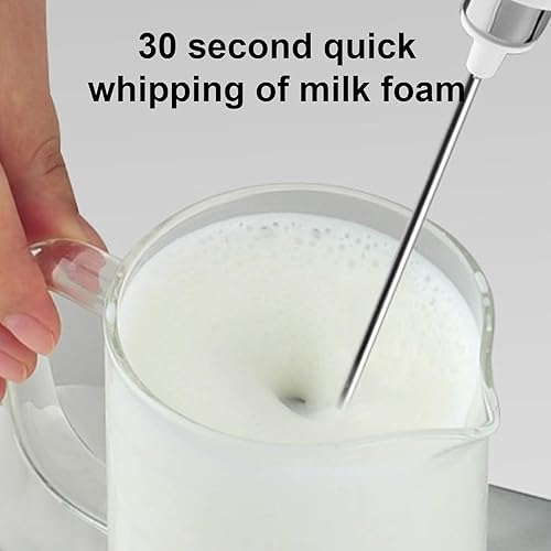 Mousseur à lait rechargeable à main - Fouet électrique - 3 vitesses - Pour latte, cappuccinos, chocolat chaud - Nail Gallerys
