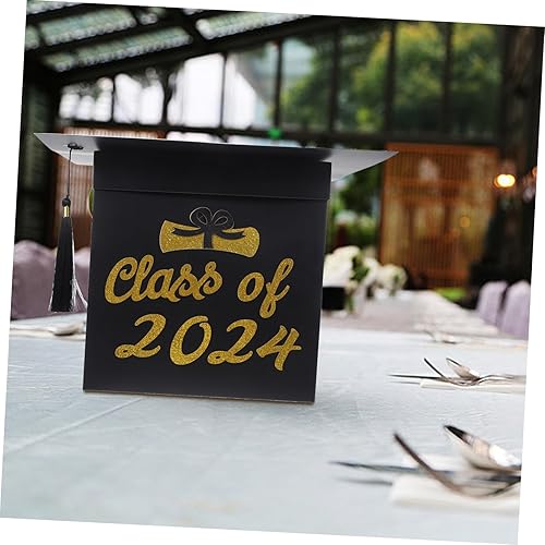 Cabilock Boîte En Papier Pour Remise De Diplômes Porte-cartes En Forme De Chapeau De Remise De Diplôme Élégant - Nail Gallerys
