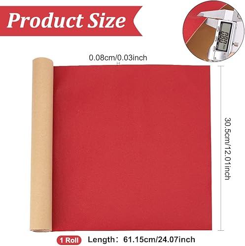 BENECREAT Patch pour réparation en cuir synthétique autocollant de 60 x 30 cm pour meubles de voiture pour canapés (rouge, 0,8 mm d'épaisseur) - Nail Gallerys