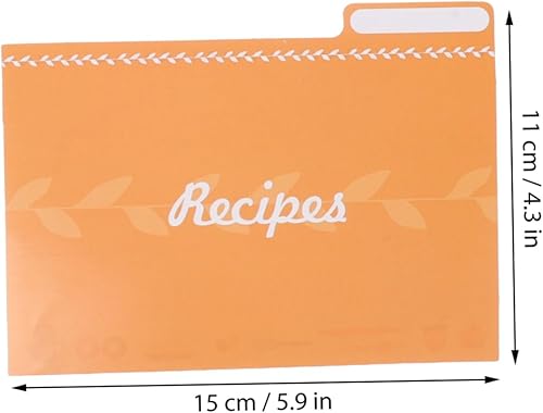 ULTECHNOVO Lot De 12 Fiches De Recettes Pour La Maison Cuisine Quotidienne Aliments Séparateurs Accessoires De Cuisine Fournitures De Recettes Fiches De Régime Guides Intercalaires - Nail Gallerys