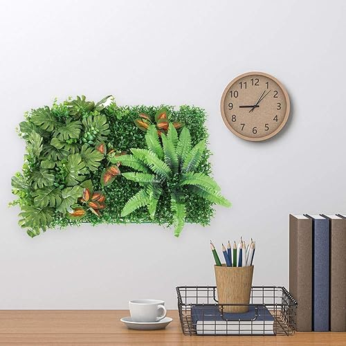 Lot de 2 Panneaux Muraux pour Plantes Artificielles 60 x 40 cm, Art Mural Artificiel en Soie Plantes,Faux Panneaux de Plantes avec Feuilles,Réaliste Plantes Décoration pour l'intérieur,l'extérieur - Nail Gallerys