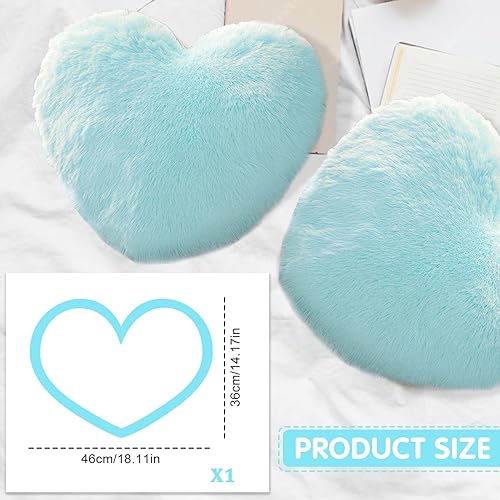 Yunlaishaocer 46 x 36 cm Coussin de Coeur, Oreiller Esthétique, Coussin de Canapé, Décoratif pour Les Enfants, Les Filles, Le Canapé, Chambre, Voiture, Salon, Cadeau D'ami Cozy Pillow (Blanc) - Nail Gallerys