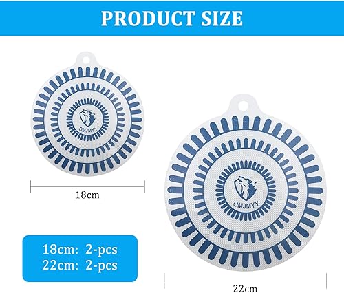 OMJMYY 4 Pièces Tapis de Protection Plaque Cuisson Induction en Silicone Plaque de Cuisson Magnétique Cooktop Anti Rayures Non Slip pour Cuisinière à Induction,Rond (2 Pièces18cm/2 Pièces 22cm - Nail Gallerys
