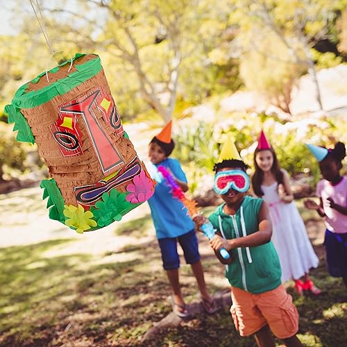 Piñata Tiki, en lot de 2, grand, à remplir pour un anniversaire, à suspendre, amusant pour petits & grands, multicolore - Nail Gallerys