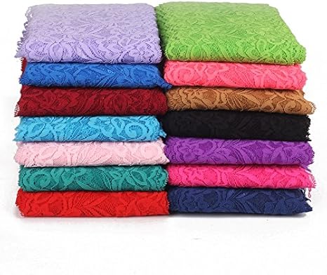 Yalulu 5 Yards Vintage Élastique Fleurs Dentelle Lace Rubans Bordure en Dentelle Couture Trim DIY Vêtement Décoration de Mariage (Vert foncé) - Nail Gallerys