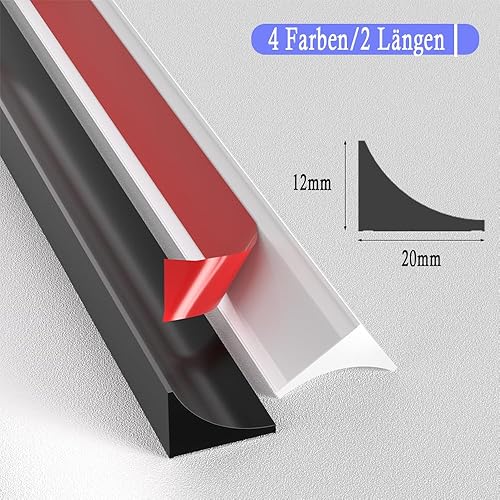 Barre de protection anti-éclaboussures en silicone - 100 cm - Pour salle de bain et cuisine - Nail Gallerys