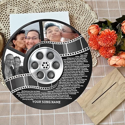Personnalisé Acrylique Chanson Paroles Enregistrement Affichage Meilleur Ami Cadeau Pour Besties Chanson Nom Photo Personnalisé Disque Vinyle Anniversaire Jour Cadeau Pour Soeur - Nail Gallerys