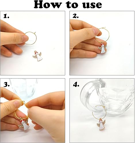 Niuhong 20 Pcs Charms Anneaux Marqueurs Distinguer Champagne Pendentif Verre à Vin Couleur Marquage Au Marqueur Verre Marqueurs Cocktails Verre Coloré Marqueur Boisson - Nail Gallerys