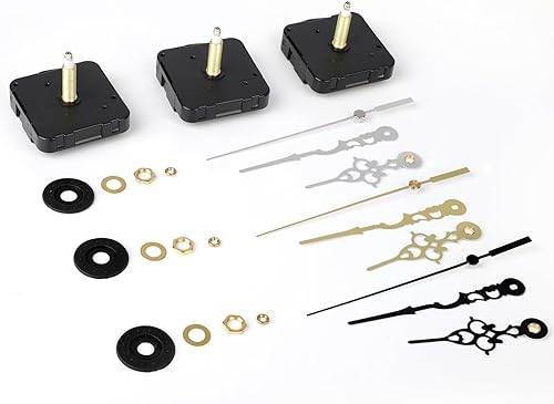 EEEKit Mécanisme d'Horloge, 3PCS Mouvements Quartz de Remplacement, Moteur à Piles avec 3 Jeux d'Aiguilles pour Réparation d'Horloges - Nail Gallerys