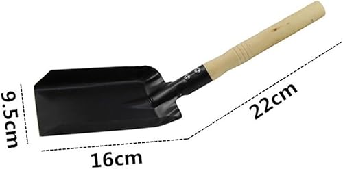 Pelle à charbon de cheminée avec long manche en bois, pelle de nettoyage de cheminée en métal, pelle à poussière en acier pelle à cendres outil de nettoyage de cheminée (L) - Nail Gallerys