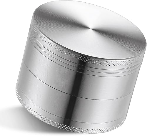 Grinder Weed en Aluminium 4 Pièces，Grinders en Acier alliage，Moulin à Herbes et Épices avec Diamant Tranchant，Convient pour broyer les épices,le tabac,la vanille et les plantes médicinales（36x50mm） - Nail Gallerys