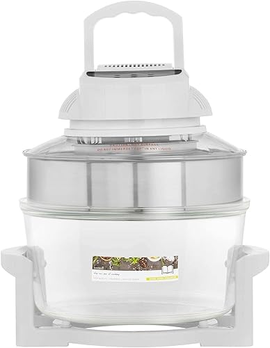 bredeco Four Halogène Cyclone Cyclonique BCHO-17L-D (1400 W, 250 °C, 12+5 L, Récipient Ø 33,5 x 16,5 cm, Avec Anneau D'Extension, Minuterie 180 Min) - Nail Gallerys