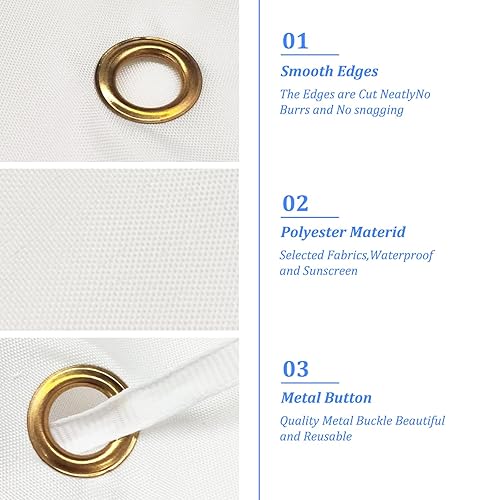 2 Pièce Banderole Personnalisée,Grandes Bannières Vierges Blanche, 180x100 cm, Banniere Vierge a Peindre avec Corde de Suspension 6m, pour Extérieur Intérieur Affichage des Activités de Bricolage - Nail Gallerys