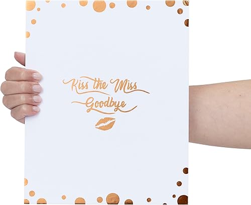 Evelay Kiss The Miss Hen Party Brides Made Game Accessories Goodbye Rose Gold Foil Do Gift Keepsake Bride to Be - Nail Gallerys