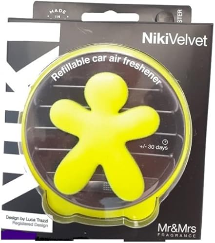 Mr & Mrs Fragrance Diffuseur Voiture Niki Velvet Jaune Parfum Pinacolada - Nail Gallerys