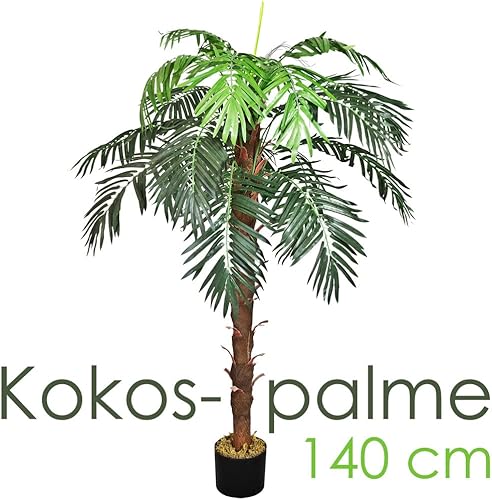 Decovego Cocotier Palmier Plante Arbre Artificielle Artificiel Plastique 140 cm - Nail Gallerys