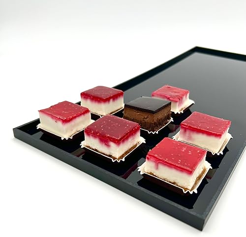 ABEL DESIGN, Plateau à pâtisserie 50 x 10 x 1 cm, présentoir pour gâteaux et Doigts Alimentaires, Plateau à Desserts, polyuréthane, Couleur Blanche, fabriqué en Italie - Nail Gallerys