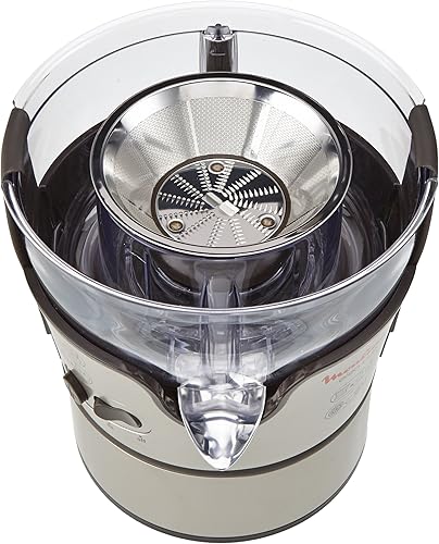 Moulinex JU385H10 Centrifugeuse Elea Duo Appareil Extracteur de Jus Fruits ou Légumes Presse Agrumes 12000 Tours / minute Citrons Oranges Pamplemousses Réservoir Pulpe 300W - Nail Gallerys