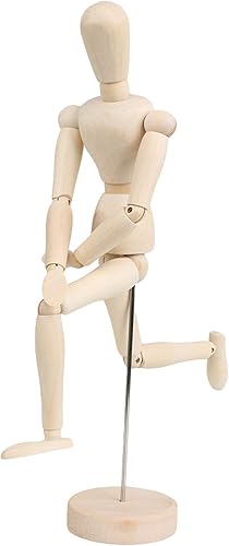 BQLZR Mannequin en bois articulé avec base et corps flexible, beige, 5.5 inch - Nail Gallerys