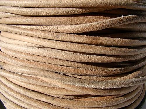 Lanière de cuir - 5 mRonde 5,0 mmNaturelle - Nail Gallerys