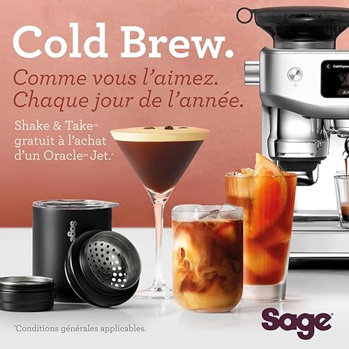 Sage - The Oracle Jet - Machine à Café à Grain Tasse avec Mousseur à Lait Manuel et Automatique, Tuf Noir - Nail Gallerys