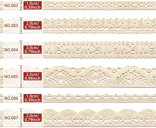 Ruban dentelle Jamsinmu 27 mètres de ruban dentelle style vintage pour décoration de mariage paquet de Noël scrapbooking boîte cadeau White 01 - Nail Gallerys