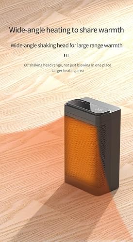 Radiateurs soufflants，Chauffage portable en céramique PTC avec rotation，1500W, protection contre la surchauffe et réglage à trois niveaux，Télécommande à distance, chauffage en une touche. - Nail Gallerys