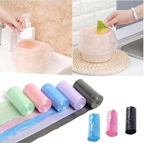 TOSSPER 5pcs Mini Mélange Couleur Sacs De Gaspillage De Couleurs Bureau Sacs Poubelles en Plastique Porte-poubelles Sacs De Rangement - Nail Gallerys