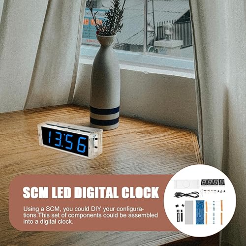 MAGICLULU 2ensembles Horloge Numérique LED Kit De Composants avec Affichage Lumineux Rouge Facile sans Substances Nocives pour Propre Horloge - Nail Gallerys