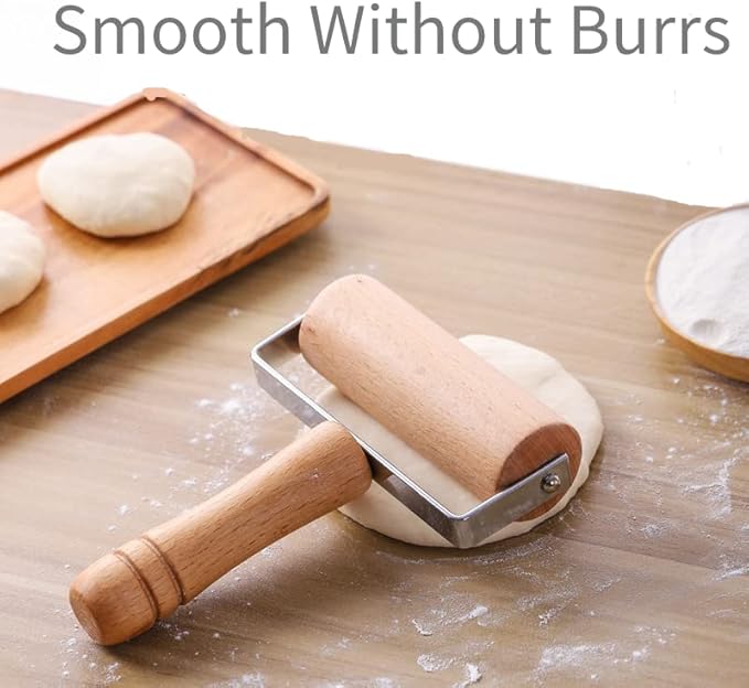 Rouleau à pâtisserie et Pizza Baker Roller Ustensiles de cuisine en bois de cuisson(2#) - Nail Gallerys