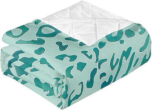 Surwin 3D Léopard Couvre Lit Matelassé pour 1/2 Personnes, Réversible Dessus de Lit Couverture de lit Doux Microfiber Jeté de Lit Couvre-lit Printemps Été (Léopard,180x220cm) - Nail Gallerys