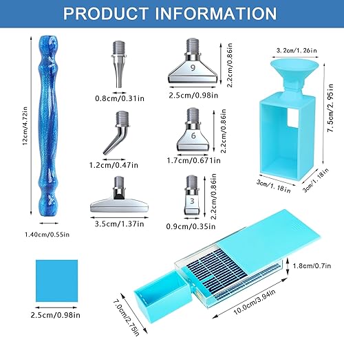 Monsully Outilsde Peinture Diamant, Stylet Diamond Painting, Argile de Colle Accessoires et Outils de Fabrication Artisanale de Peinture Diamant 5D pour Débutant, Broderie - Nail Gallerys