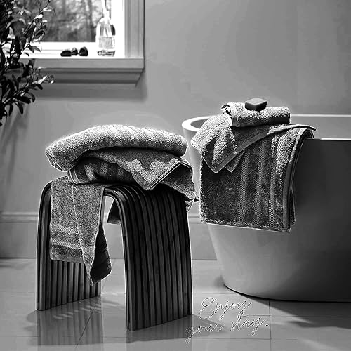 TOWELBAY Lot de 4 draps de bain extra larges 100 % coton égyptien - surdimensionnés (100 x 200 cm - 600 g/m²) à séchage rapide (gris anthracite) - Nail Gallerys