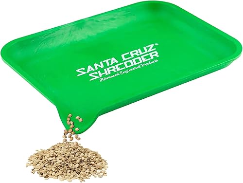 Santa Cruz Shredder Plateau à rouler en chanvre avec bec verseur pour un remplissage facile Bords arrondis lisses – Petit format (vert) - Nail Gallerys