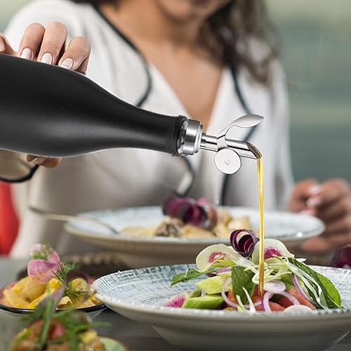 Distributeur d'huile d'olive de 283,5 g, huilier opaque en céramique pour protéger l'huile et réduire l'oxydation, bouteille d'huile d'olive avec bec verseur lesté – pour une recharge et un nettoyage - Nail Gallerys