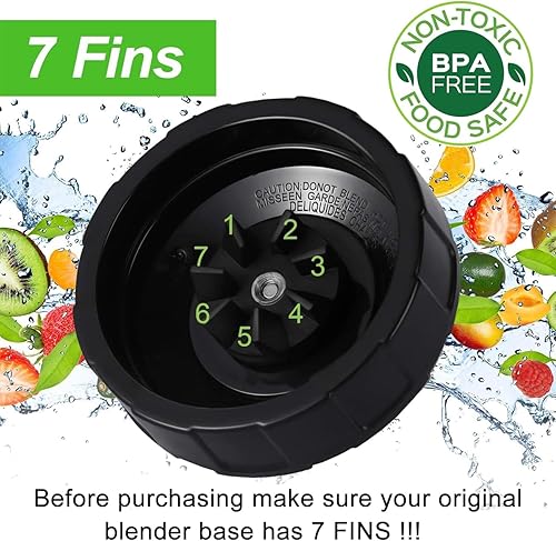 Lame de Rechange pour Mixeur Ninja BN800EU BN750EU BN495EU BN751 BN801 BL480, 7 Ailettes Ninja Mixeur Mixer Blender Lame Accessoire - Nail Gallerys